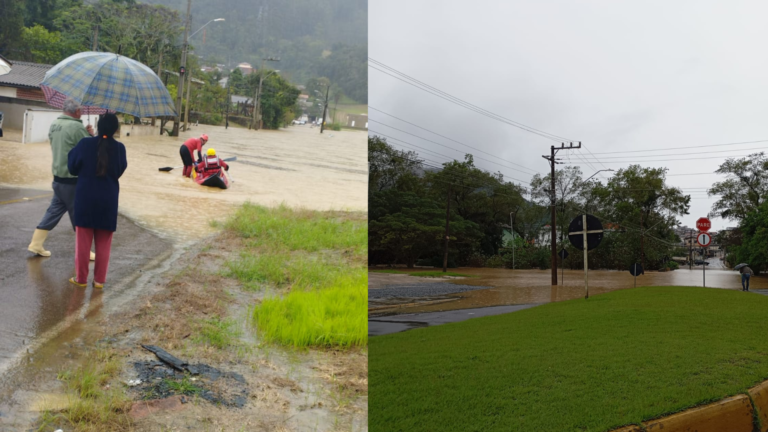 Muita chuva: acumulados chegam perto dos 170mm em município catarinense
