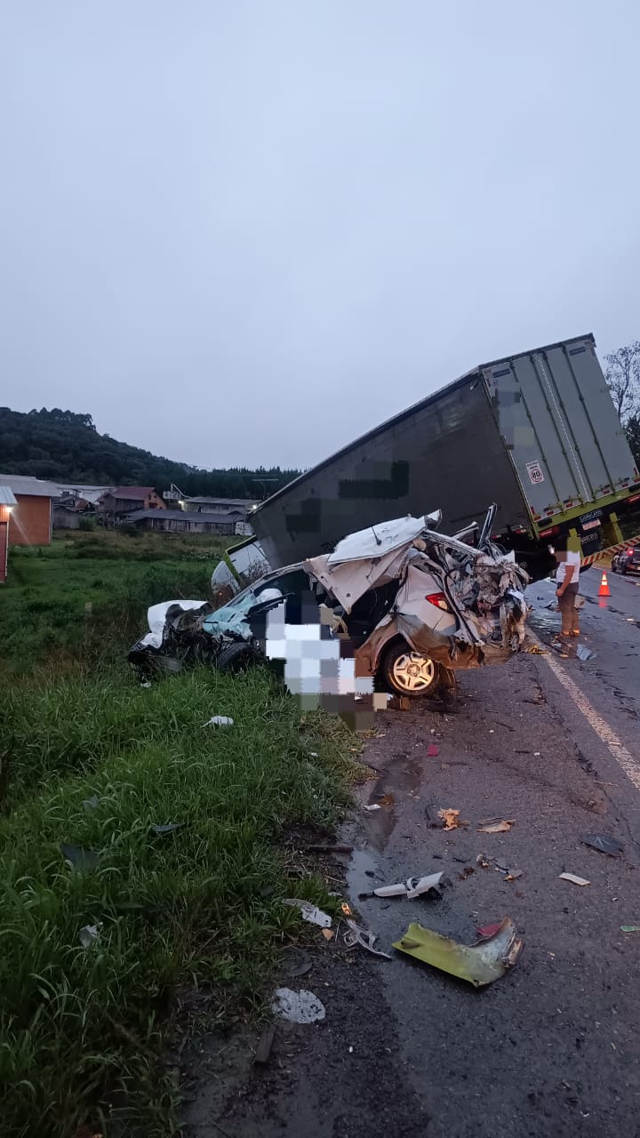 Morte no trânsito: homem morre após grave acidente na BR-280 no Planalto Norte